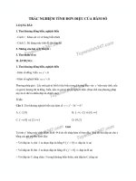 Trắc nghiệm tính đơn điệu hàm số thầy chí