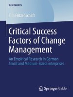 Critical success factors of change management 