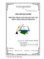 SKKN phương pháp giải nhanh bài tập thủy phân peptit và protein 