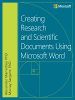 (EBOOK) creating research and scientific documents using microsoft word