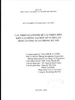 Can thiệp ecgônômi để cải thiện điều kiện lao động tại một số vị trí lao động ở công ty xà phòng hà nội   2000 (tt) 