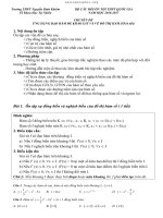 Bộ câu hỏi ôn tập chuyên đề ứng dụng đạo hàm để khảo sát và vẽ đồ thị hàm số