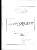 Nghiên cứu phương pháp định lượng mangan, cadimi trong nước tiểu bằng cực phổ vi phân, để theo dõi sinh học cho các công nhân tiếp xúc với các nguyên tố này   2003 (tt) 