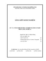 skkn TÍCH hợp HƯỚNG NGHIỆP NGÀNH cơ KHÍ  môn CÔNG NGHỆ 11 