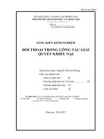 skkn công tác đối thoại trong quá trình giải quyết khiếu nại 