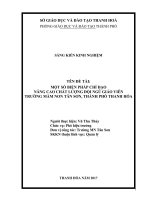 skkn một số biện pháp nâng cao chất lượng đội ngũ giáo viên trường mầm non tân sơn, thành phố thanh hóa 