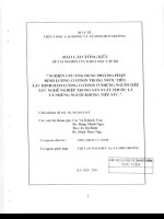 Nghiên cứu ứng dụng phương pháp định lượng cotinin trong nước tiểu, xác định hàm lượng cotinin ở những người tiếp xúc nghề nghiệp trong sản xuất thuốc lá và những người không tiếp xúc   2001 (tt) 