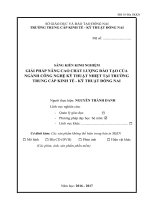 SKKN giải pháp nâng cao chất lượng đào tạo ngành công nghệ kỹ thuật nhiệt tại trường trung cấp kinh tế kỹ thuật đồng nai 