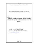 Nghiên cứu biến thiên nhịp tim trong lao động ở điều độ viên chỉ huy chạy tàu và điều độ điện (tt) 