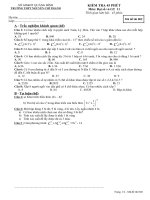 Đề kiểm tra 1 tiết chương II Đại 11 có trắc nghiệm