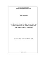 Nghiên cứu chế tạo vật liệu polyme compozit từ nhựa epoxy DER 331 và tro bay phế thải ứng dụng trong kỹ thuật điện (LA tiến sĩ)