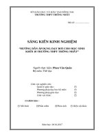 skkn áp dụng dạy bơi cho học sinh khối 10 trường THPT thống nhất 