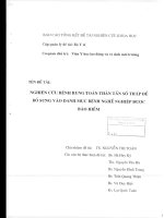 Nghiên cứu bệnh rung toàn thân tần số thấp để bổ sung vào danh mục bệnh nghề nghiệp được bảo hiểm   2003 (tt) 