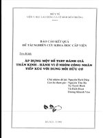 Áp dụng một số test đánh giá thần kinh   hành vi ở nhóm công nhân tiếp xúc với dung môi hữu cơ   1998 (tt) 