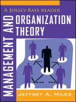 (EBOOK) management and organization theory a jossey bass reader