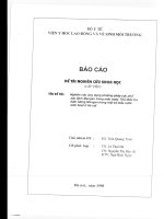 Nghiên cứu ứng dụng phương pháp cực phổ xác định mangan trong mẫu nước  thử điều tra hàm lượng mangan trong một số mẫu nước sinh hoạt ở hà nội   1998 (tt) 