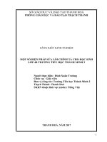 Biện pháp sửa lỗi chính tả cho học sinh lớp 4b trường tiểu học thành minh 2 