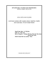 Giúp học sinh lớp 5 khắc phục những thiếu sót khi học về số thập phân 
