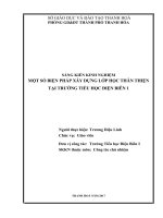 skkn một số biện pháp xây dựng lớp học thân thiện 