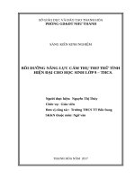 Bồi dưỡng năng lực cảm thụ thơ trữ tình hiện đại cho học sinh lớp 9   THCS 