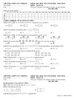 Đề kiểm tra trắc nghiệm Toán lớp 10 (đề số 1)