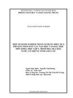 Một số kinh nghiệm nhằm áp dụng hiệu quả phương pháp bàn tay nặn bột vào dạy học môn khoa học lớp 4 