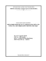 Một số biện pháp chỉ đạo quản lí công tác chủ nhiệm lớp ở trường TH đông hương 