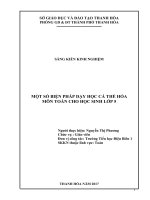 Một số biện pháp dạy học các thể hóa môn toán cho học sinh lớp 5 