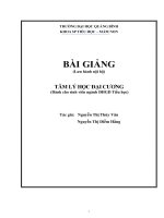 Bài giảng tâm lý học đại cương 