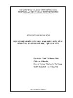 Một số biện pháp giúp học sinh lớp 3 biết dùng hình ảnh so sánh khi làm tập làm văn 