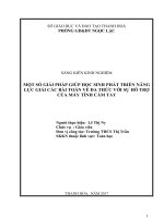 MỘT số GIẢI PHÁP GIÚP học SINH PHÁT TRIỂN NĂNG lực GIẢI các bài TOÁN về đa THỨC với sự hỗ TRỢ của máy TÍNH cầm TAY 
