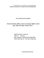 Đưa kĩ năng sống vào các hoạt động giáo dục đối với học sinh lớp 2 