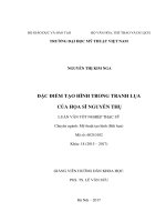 ĐẶC ĐIỂM TẠO HÌNH TRONG TRANH LỤA CỦA HỌA SĨ NGUYỄN THỤ