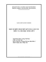 Một số biện pháp rèn kĩ năng làm văn miêu tả cho học sinh lớp 5 