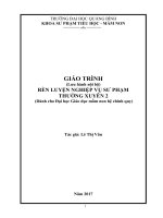 Giáo trình rèn luyện nghiệp vụ sư phạm thường xuyên 2 