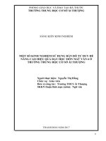Một số kinh nghiệm sử dụng bản đồ tư duy để nâng cao hiệu quả dạy học môn ngữ văn 6 ở trường THCS ái thượng  