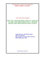 Phát huy tính chủ động, tích cực, sáng tạo của học sinh trong môn toán 6  mô hình trường học mới ở trường THCS cẩm quý 