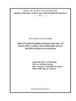 SKKN một số kinh nghiện chỉ đạo giáo dục sử dụng năng lượng tiết kiệm, hiệu quả ở trường mầm non an hoạch 