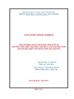 Một số biện pháp giúp học sinh lớp 1 trường tiểu học thị trấn huyện lang chánh, tỉnh thanh hóa học tốt phân môn kể chuyện  