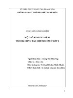 skkn một số kinh nghiệm trong công tác chủ nhiệm lớp ở bậc tiểu học 