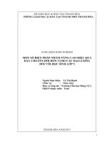 Một số biện pháp nhằm nâng cao hiệu quả dạy chuyển đổi đơn vị đo các đại lượng đối với học sinh lớp 5 