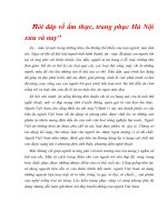 TÀI LIỆU THAM KHẢO   SÁCH văn hóa   hỏi đáp về TRANG PHỤC, ẩm THỰC hà nội xưa và NAY