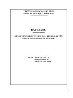 Bài giảng rèn luyện nghiệp vụ sư phạm thường xuyên 