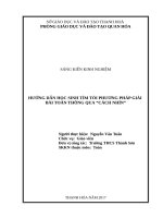 Hướng dẫn học sinh tìm tòi phương pháp giải bài toán thông qua cách nhìn 