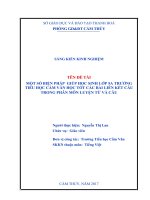 Một số biện pháp giúp học sinh lớp 5a trường tiểu học cẩm vân học tốt các bài liên kết câu trong phân môn luyện từ và câu 