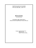 Bài giảng giáo dục học mầm non 1 