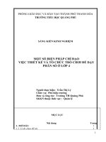 Biện pháp chỉ đạo thiết kế và tổ chức trò chơi để dạy phân số ở lớp 4 
