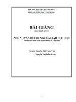 NHỮNG vấn đề CHUNG CỦA GIÁO dục học   ĐHTH  