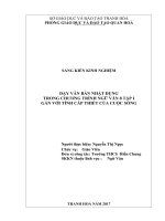 Dạy văn bản nhật dụng trong chương trình ngữ văn 8 tập 1 gắn với tính cấp thiết của cuộc sống 