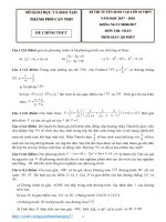 Đề thi môn Toán vào lớp 10 tp Cần Thơ năm 2017 (có đáp án)